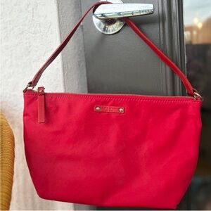 Vintage Kate Spade Cherry Red Nylon Shoulder Bag